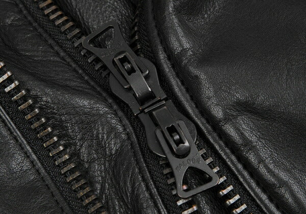 LIMI feu Cow Leather Double Rider Jacket Black Size S