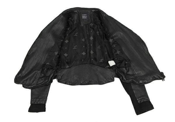 LIMI feu Cow Leather Double Rider Jacket Black Size S