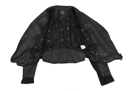 LIMI feu Cow Leather Double Rider Jacket Black Size S