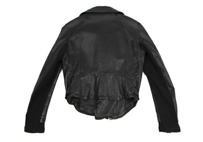 LIMI feu Cow Leather Double Rider Jacket Black Size S