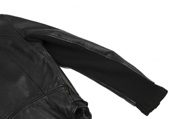 LIMI feu Cow Leather Double Rider Jacket Black Size S