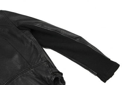LIMI feu Cow Leather Double Rider Jacket Black Size S