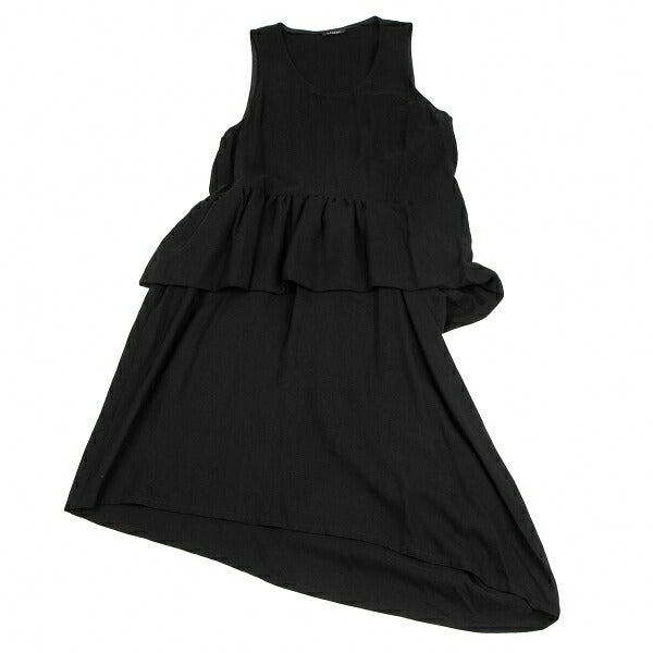 LIMI feu Tucked Fold-Over Design Dress Black Size S