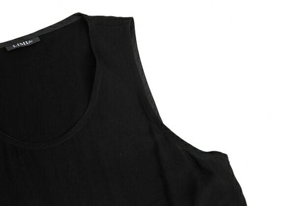 LIMI feu Tucked Fold-Over Design Dress Black Size S