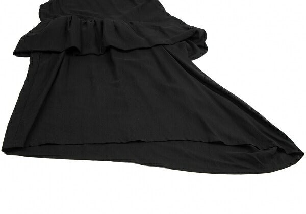 LIMI feu Tucked Fold-Over Design Dress Black Size S