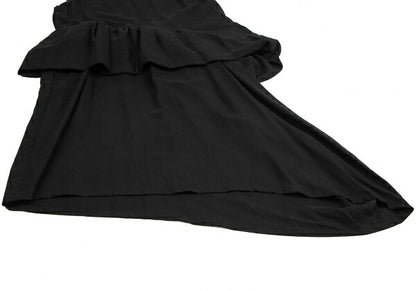 LIMI feu Tucked Fold-Over Design Dress Black Size S
