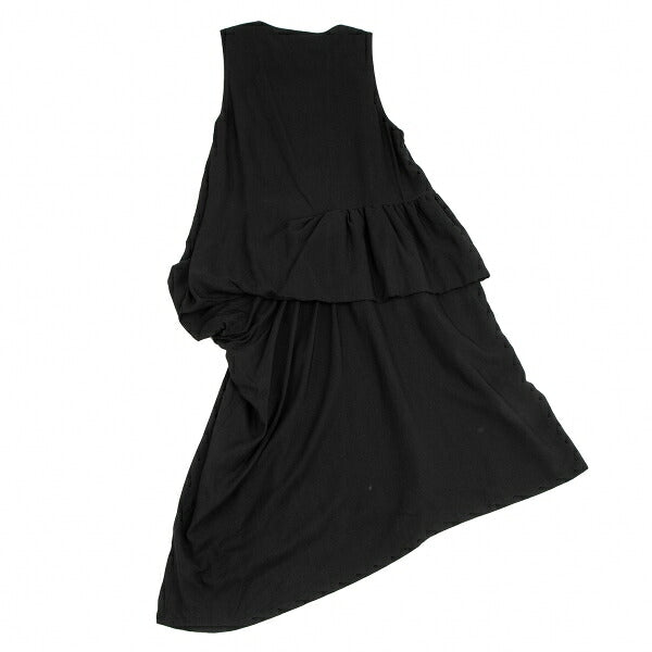 LIMI feu Tucked Fold-Over Design Dress Black Size S