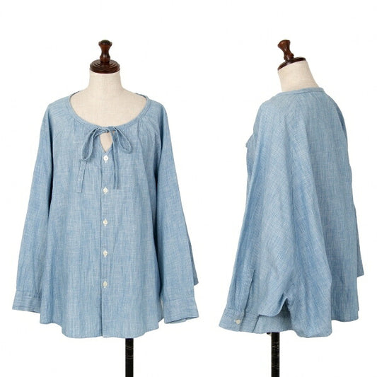 LIMI feu Stripe Dolman Blouse Blue Size S