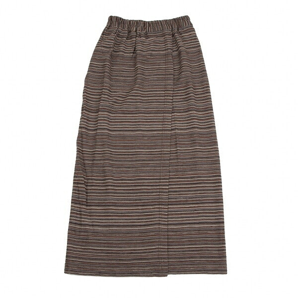 Plantation Border Jacquard Wrap Skirt Brown Multi Size M