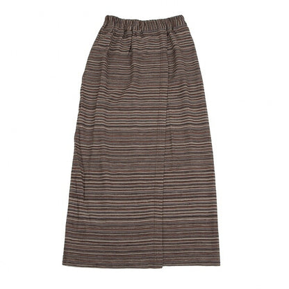 Plantation Border Jacquard Wrap Skirt Brown Multi Size M