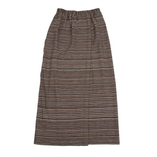 Plantation Border Jacquard Wrap Skirt Brown Multi Size M