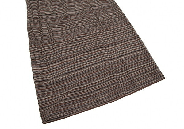 Plantation Border Jacquard Wrap Skirt Brown Multi Size M