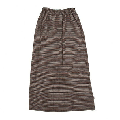 Plantation Border Jacquard Wrap Skirt Brown Multi Size M
