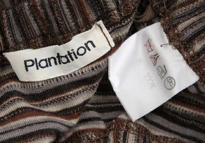 Plantation Border Jacquard Wrap Skirt Brown Multi Size M