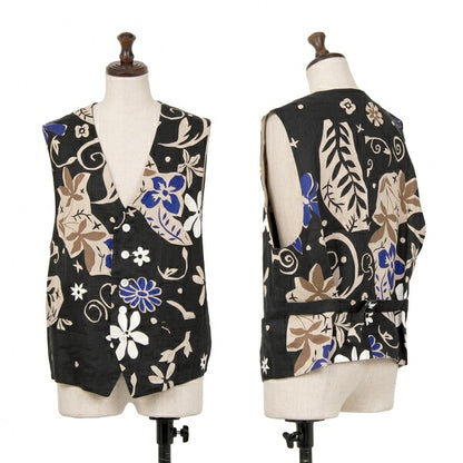 ISSEY MIYAKEPERMANENTE Linen Floral Print Vest Black Size M