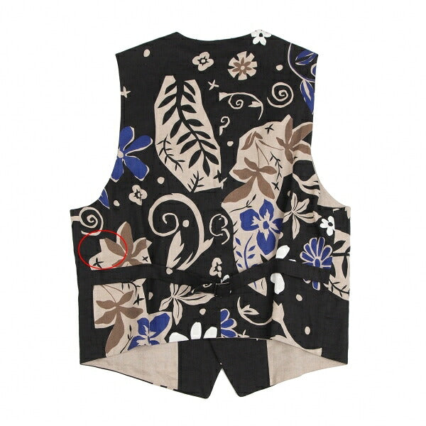 ISSEY MIYAKEPERMANENTE Linen Floral Print Vest Black Size M