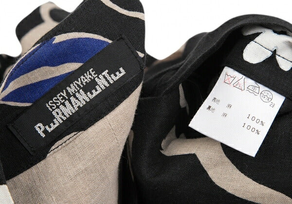 ISSEY MIYAKEPERMANENTE Linen Floral Print Vest Black Size M