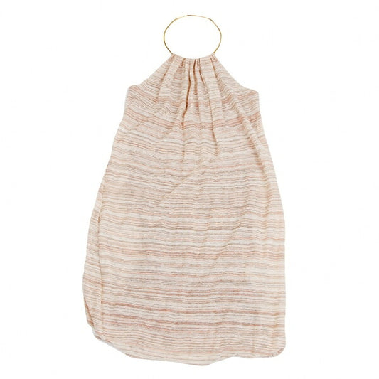MISSONI Ring Halter Neck Border Top Beige Size 40