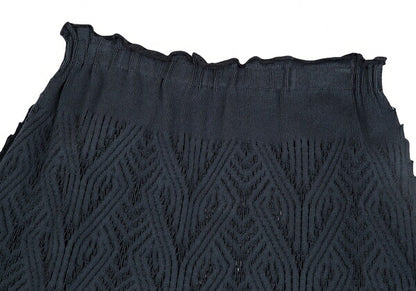 ISSEY MIYAKE A-POC INSIDE Pattern A-Line Skirt Navy Size 2