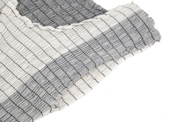 ISSEY MIYAKE Shirring Monochrome Panel Tank Top White Size 2