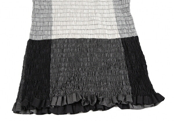 ISSEY MIYAKE Shirring Monochrome Panel Tank Top White Size 2
