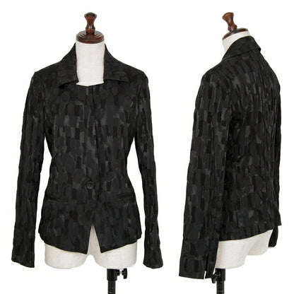 ISSEY MIYAKE Jacquard Cotton Poly Jacket Black Size 3