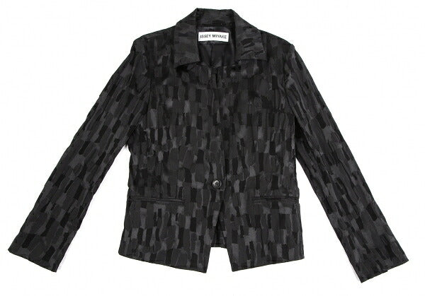 ISSEY MIYAKE Jacquard Cotton Poly Jacket Black Size 3