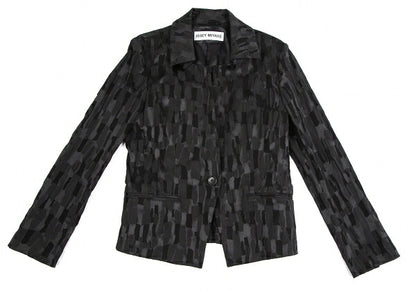 ISSEY MIYAKE Jacquard Cotton Poly Jacket Black Size 3