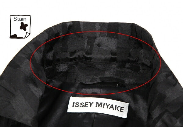 ISSEY MIYAKE Jacquard Cotton Poly Jacket Black Size 3
