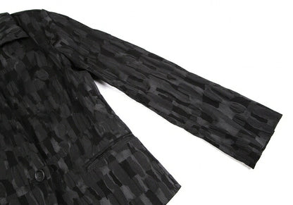 ISSEY MIYAKE Jacquard Cotton Poly Jacket Black Size 3
