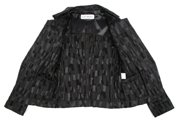 ISSEY MIYAKE Jacquard Cotton Poly Jacket Black Size 3