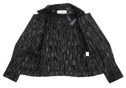 ISSEY MIYAKE Jacquard Cotton Poly Jacket Black Size 3