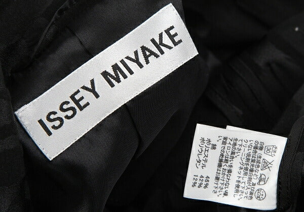 ISSEY MIYAKE Jacquard Cotton Poly Jacket Black Size 3