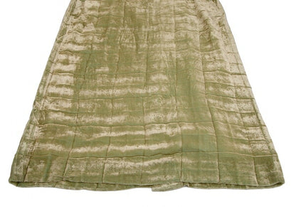 ISSEY MIYAKE Wrinkle Pleat Velour Skirt Lime Green Size 3