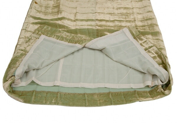 ISSEY MIYAKE Wrinkle Pleat Velour Skirt Lime Green Size 3