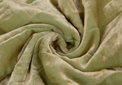 ISSEY MIYAKE Wrinkle Pleat Velour Skirt Lime Green Size 3