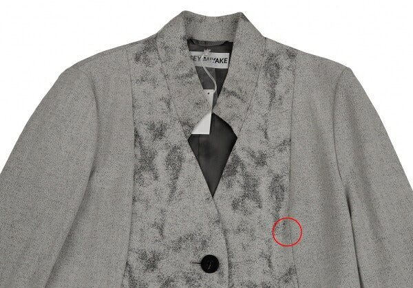 ISSEY MIYAKE Paint Jacquard Cutting Jacket Gray Size 3