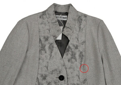 ISSEY MIYAKE Paint Jacquard Cutting Jacket Gray Size 3