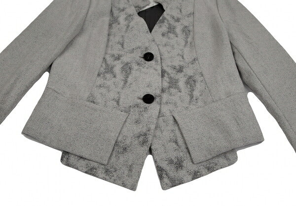 ISSEY MIYAKE Paint Jacquard Cutting Jacket Gray Size 3