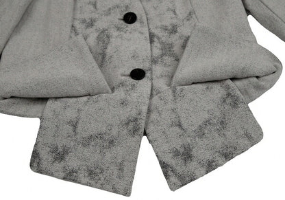 ISSEY MIYAKE Paint Jacquard Cutting Jacket Gray Size 3
