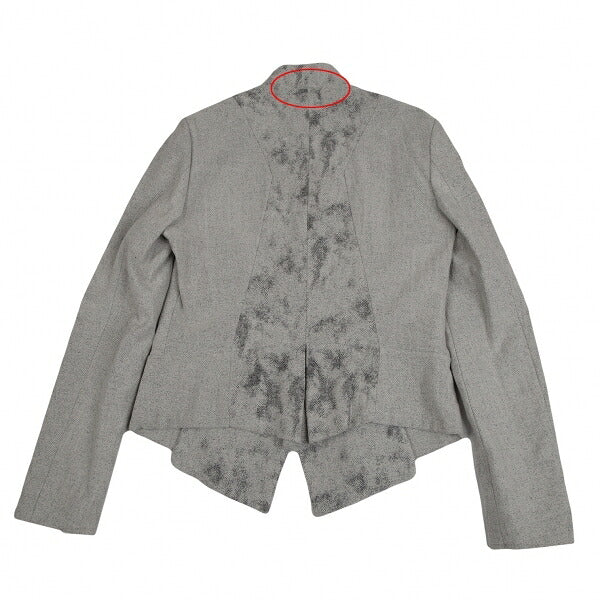 ISSEY MIYAKE Paint Jacquard Cutting Jacket Gray Size 3