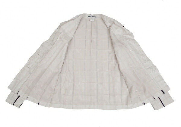 ISSEY MIYAKE Line Dye Wrinkle Pleat Jacket Light Gray Size 2