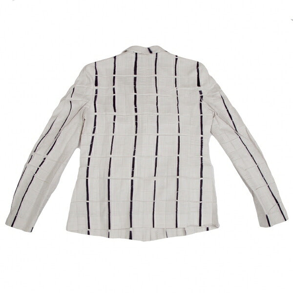 ISSEY MIYAKE Line Dye Wrinkle Pleat Jacket Light Gray Size 2
