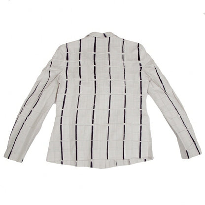 ISSEY MIYAKE Line Dye Wrinkle Pleat Jacket Light Gray Size 2