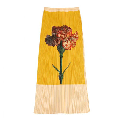 PLEATS PLEASE 00AW Yokoo Mimi Carnation Skirt Orange Size 1
