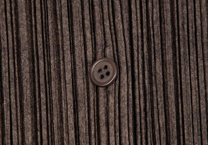 PLEATS PLEASE Uneven Dye Pleated Cardigan Brown Size 3