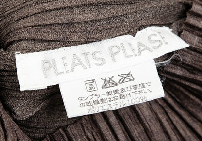 PLEATS PLEASE Uneven Dye Pleated Cardigan Brown Size 3