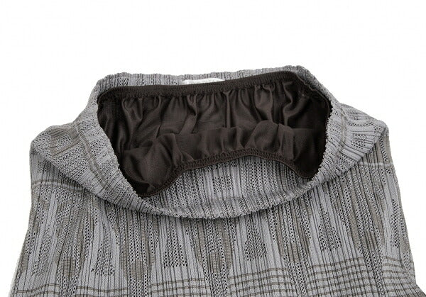 PLEATS PLEASE Lace Mesh Crushed Pleat Skirt Gray Size 4
