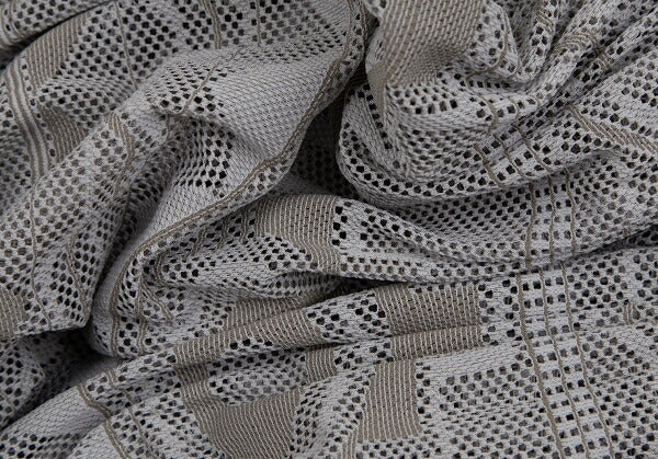 PLEATS PLEASE Lace Mesh Crushed Pleat Skirt Gray Size 4