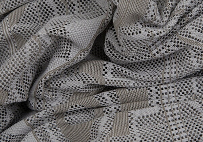 PLEATS PLEASE Lace Mesh Crushed Pleat Skirt Gray Size 4
